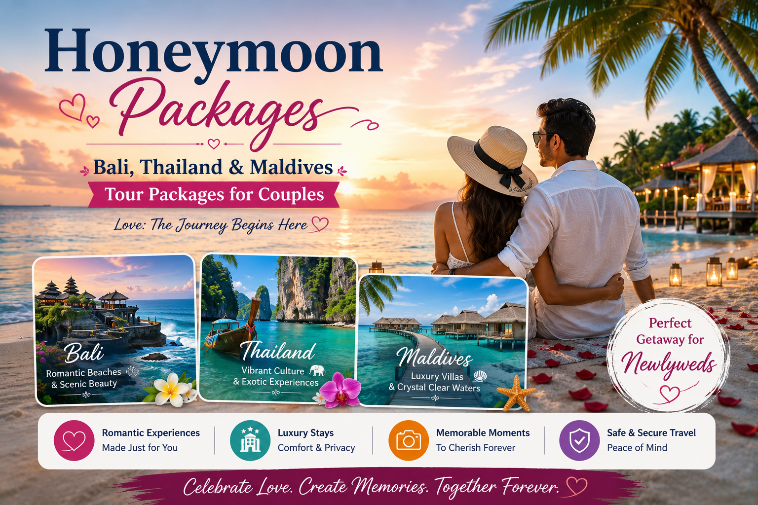 Honeymoon Packages – Bali, Thailand & Maldives Tour Packages for Couples